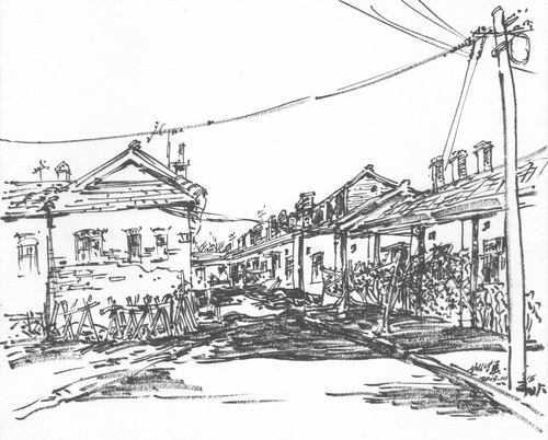 山东良茨坊火车在居民-1 山东良茨坊火车在居民-1